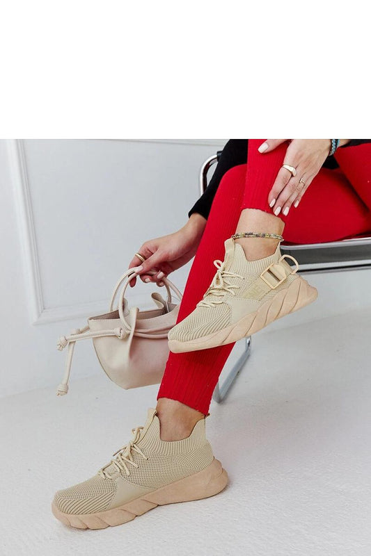   Beżowe lekkie sneakersy sportowe Faruz - Solea 
