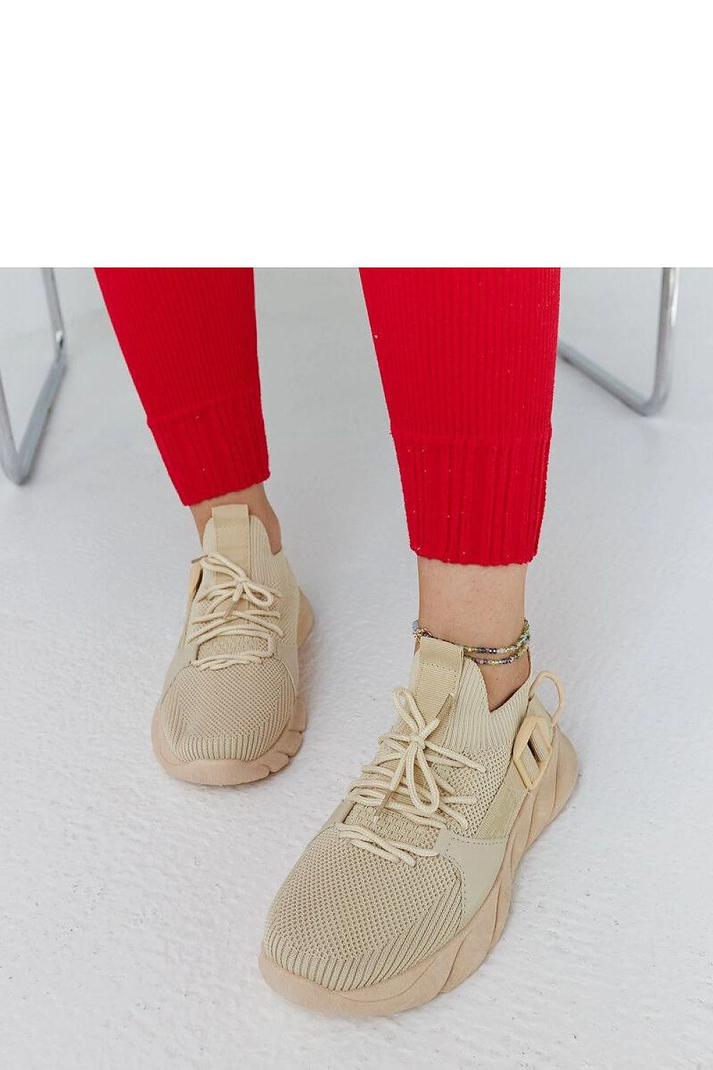   Beżowe lekkie sneakersy sportowe Faruz - Solea 