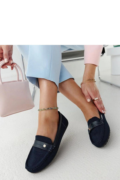   Granatowe materiałowe mokasyny Fombio - Solea 