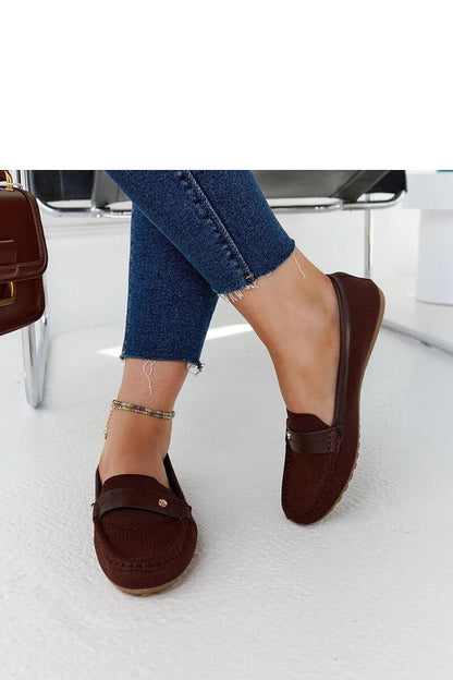   Brązowe materiałowe mokasyny Fombio - Solea 