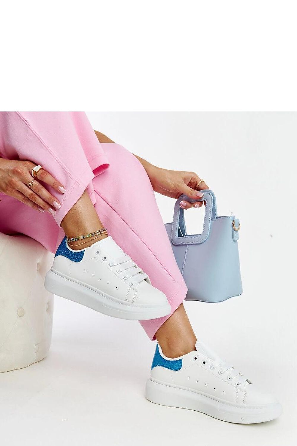   Białe sneakersy eko-skórzane Fatimah - Solea 