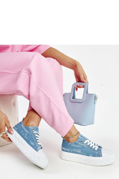   Niebieskie trampki na wysokiej platformie Almaz - Solea 