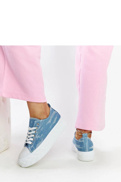   Niebieskie trampki na wysokiej platformie Almaz - Solea 