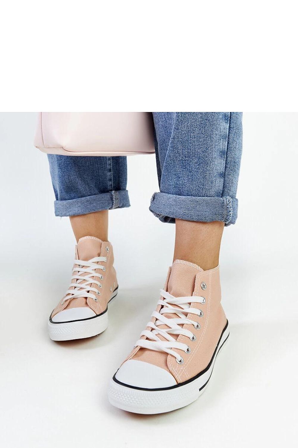   Jasnoróżowe wysokie trampki Eliska - Solea 