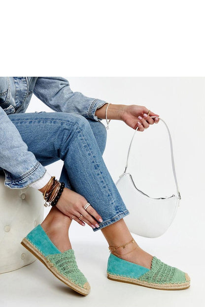   Miętowe ażurowe espadryle Gordana - Solea 