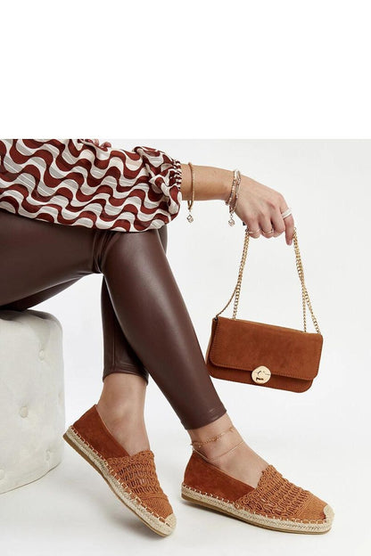   Brązowe ażurowe espadryle Gordana - Solea 