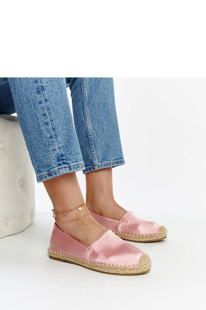   Jasnoróżowe espadryle z połyskiem na platformie Caithlin - Solea 