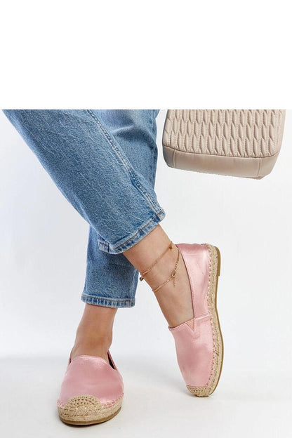   Jasnoróżowe espadryle z połyskiem na platformie Caithlin - Solea 