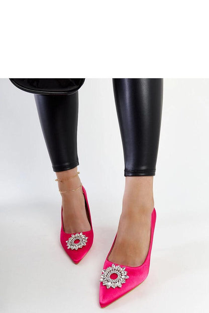  Różowe szpilki o satynowym wykończeniu z cyrkoniami Susegana - Solea 