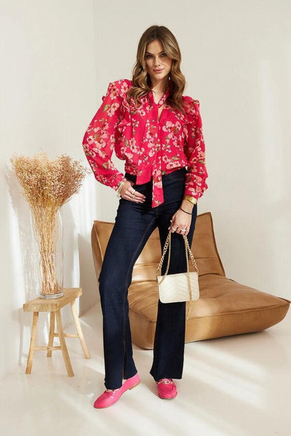   Różowe mokasyny zdobione łańcuszkiem Kuens - Solea 