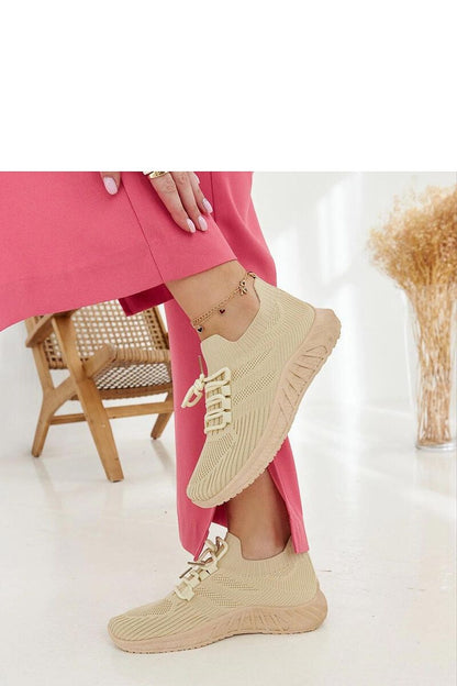   Beżowe materiałowe sneakersy Ornella - Solea 
