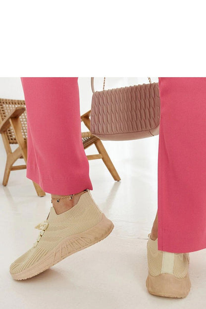   Beżowe materiałowe sneakersy Ornella - Solea 