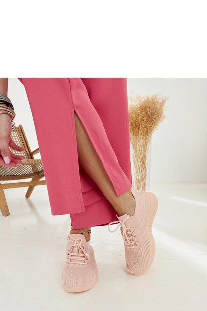   Różowe materiałowe sneakersy Ornella - Solea 