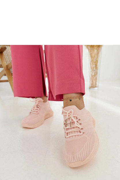   Różowe materiałowe sneakersy Ornella - Solea 