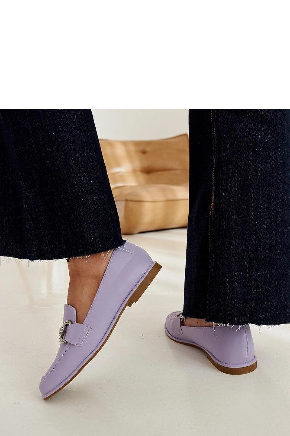   Fioletowe mokasyny z cyrkoniami Marija - Solea 