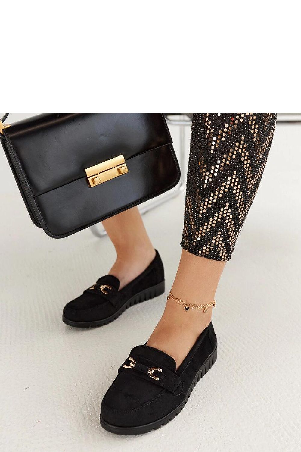   Czarne zamszowe mokasyny Prussia - Solea 