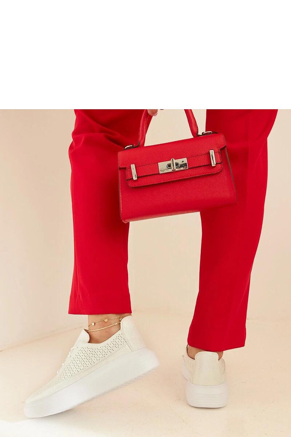   Srebrne trampki na platformie Lori - Solea 