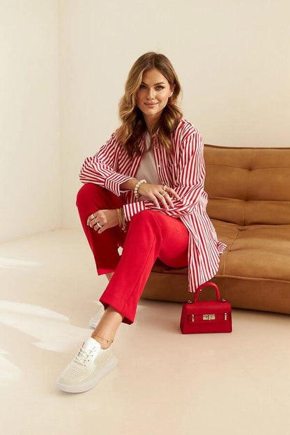   Srebrne trampki na platformie Lori - Solea 