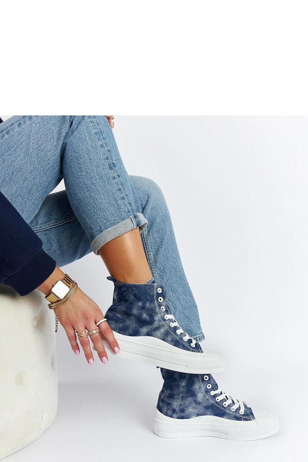   Granatowe trampki na platformie Vicente - Solea 