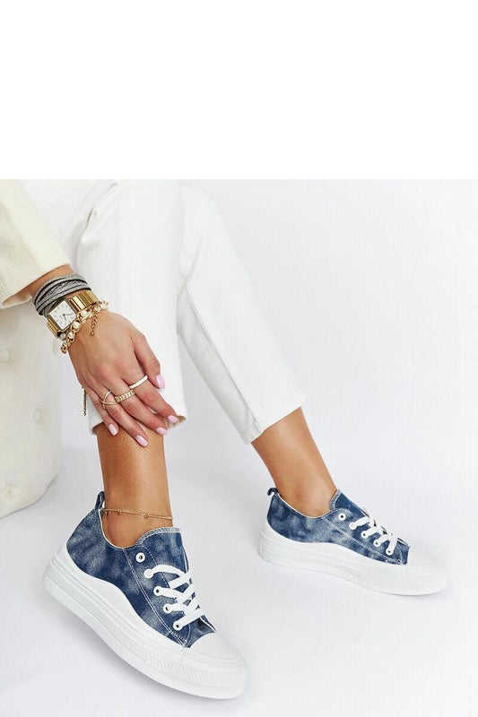   Granatowe trampki na platformie Blais - Solea 