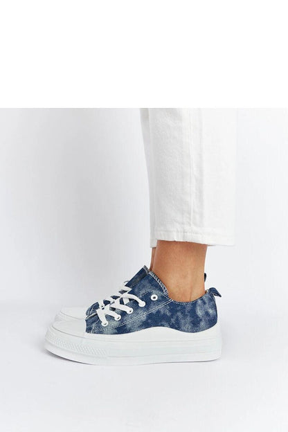   Granatowe trampki na platformie Blais - Solea 