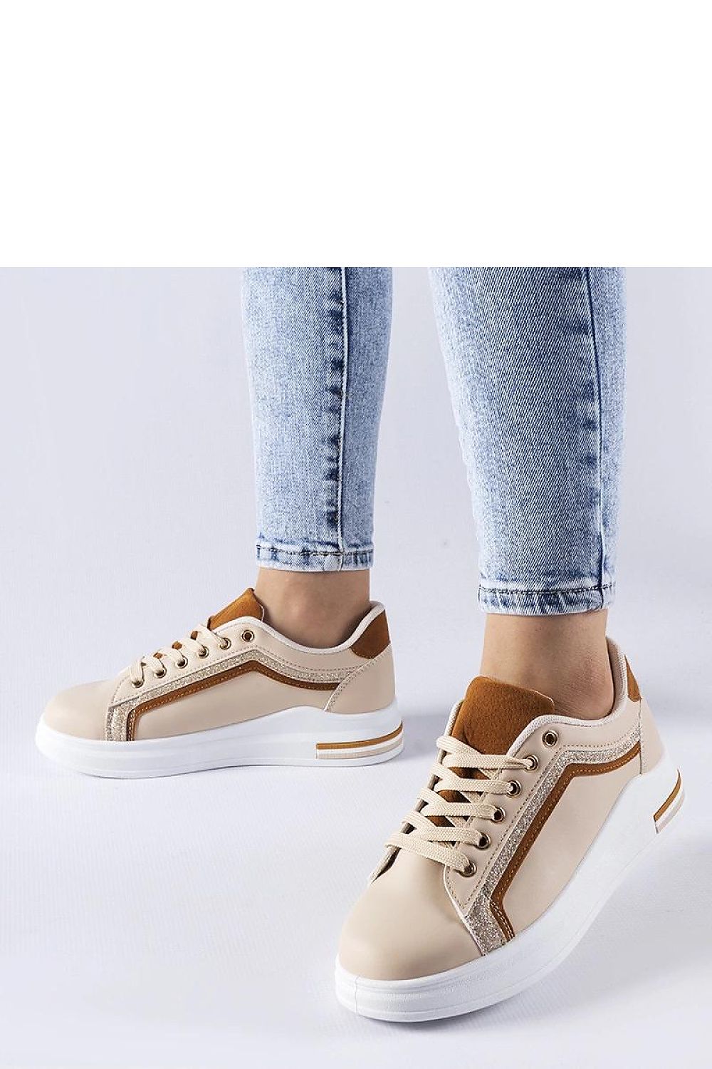   Beżowe sneakersy na platformie Mayfield - Solea 