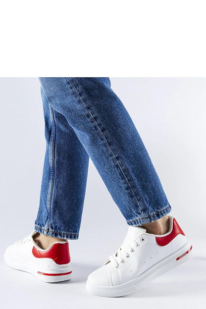   Biało-czerwone sneakersy Leland - Solea 