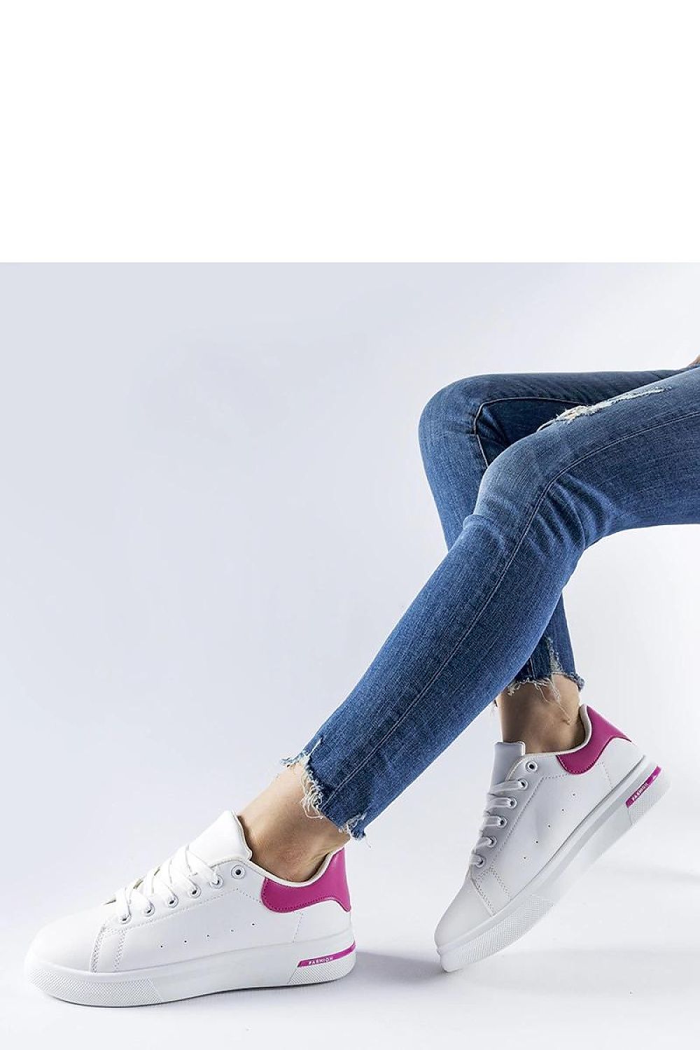   Biało-różowe sneakersy Leland - Solea 