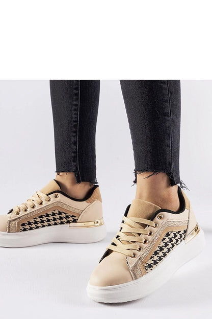   Beżowe sneakersy z brokatem Briercliff - Solea 