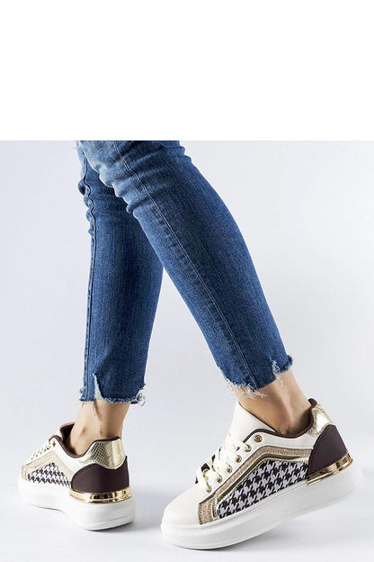   Brązowo-beżowe sneakersy z brokatem Briercliff - Solea 