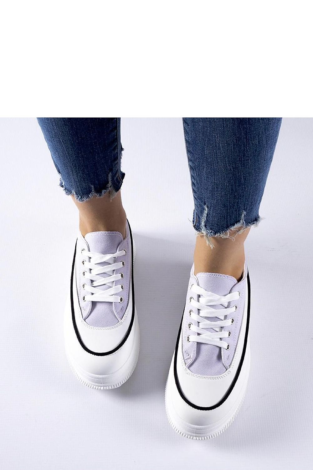   Fioletowe trampki na platformie Plesio - Solea 