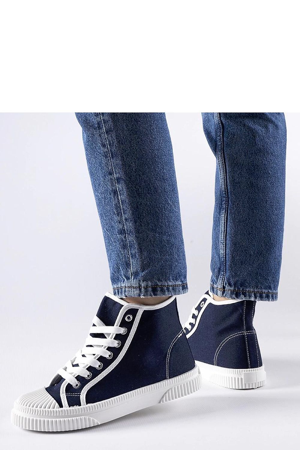   Granatowe wysokie trampki Pozzuolo - Solea 