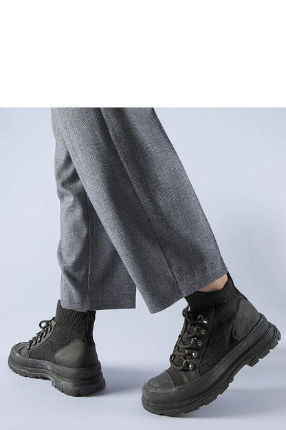   Zielone wysokie materiałowe trampki Casalma - Solea 