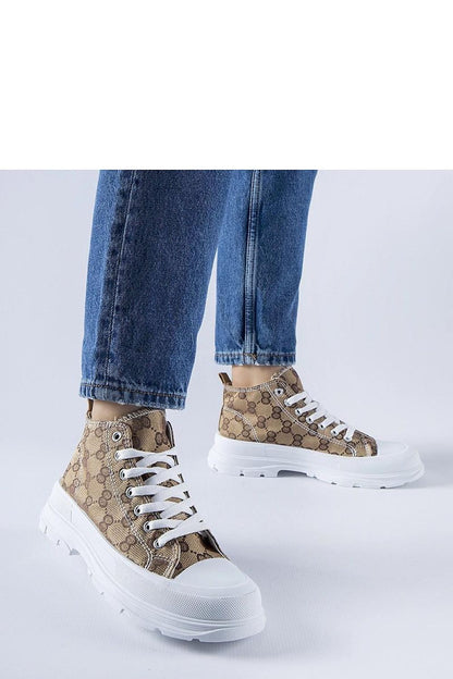   Brązowe trampki zdobione monogramem Terenzio - Solea 