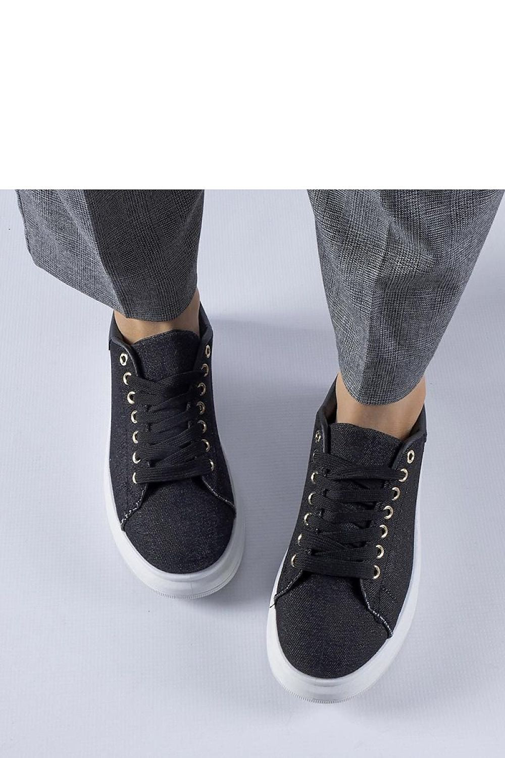   Czarne sneakersy na platformie Scuderlando - Solea 