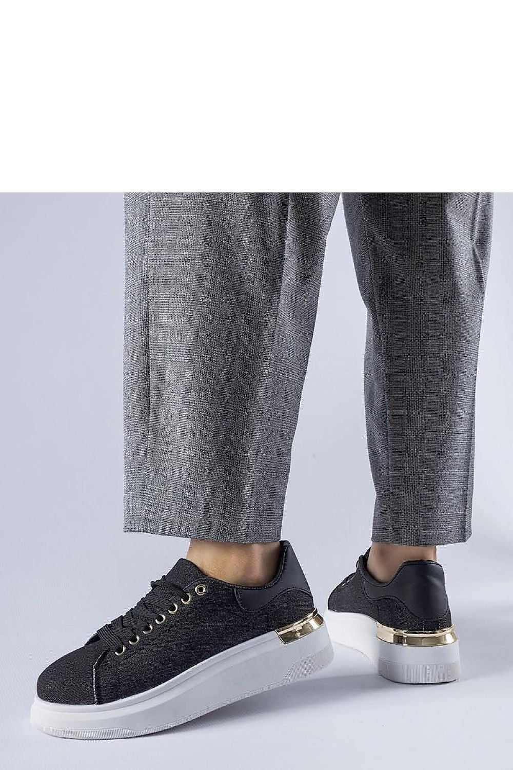   Czarne sneakersy na platformie Scuderlando - Solea 