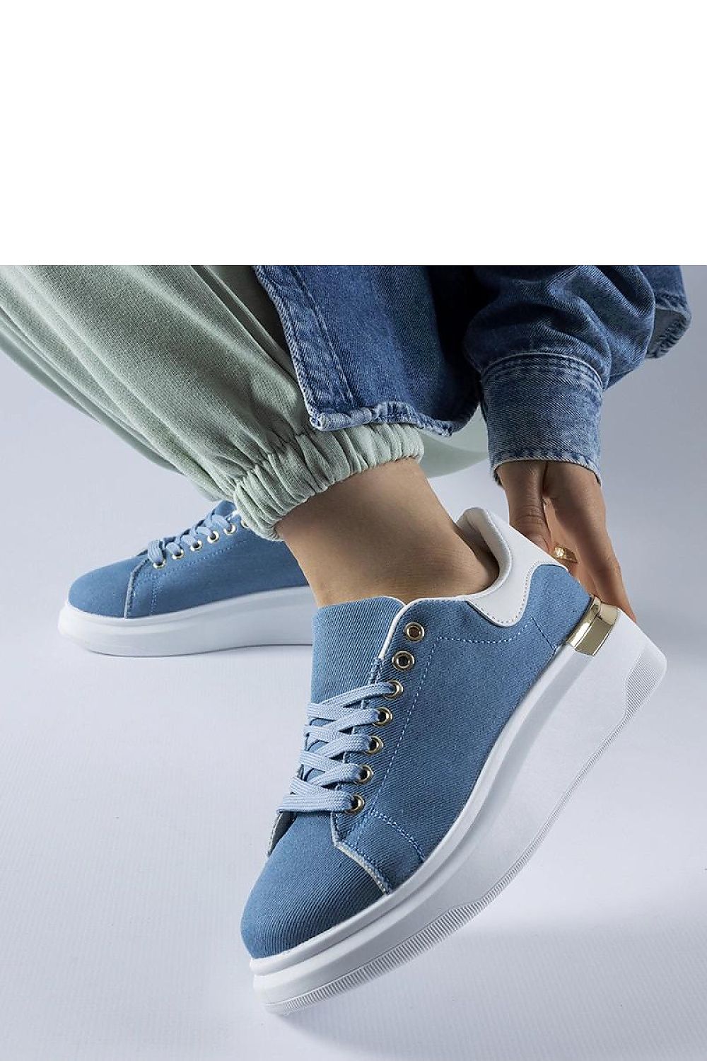   Granatowe sneakersy na platformie Scuderlando - Solea 