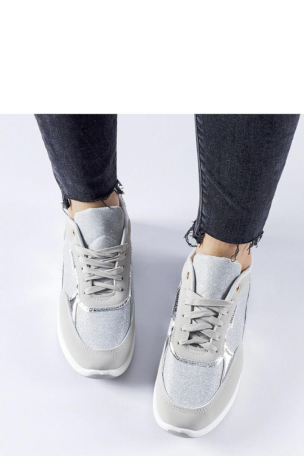   Szare brokatowe sneakersy Roganzuolo - Solea 