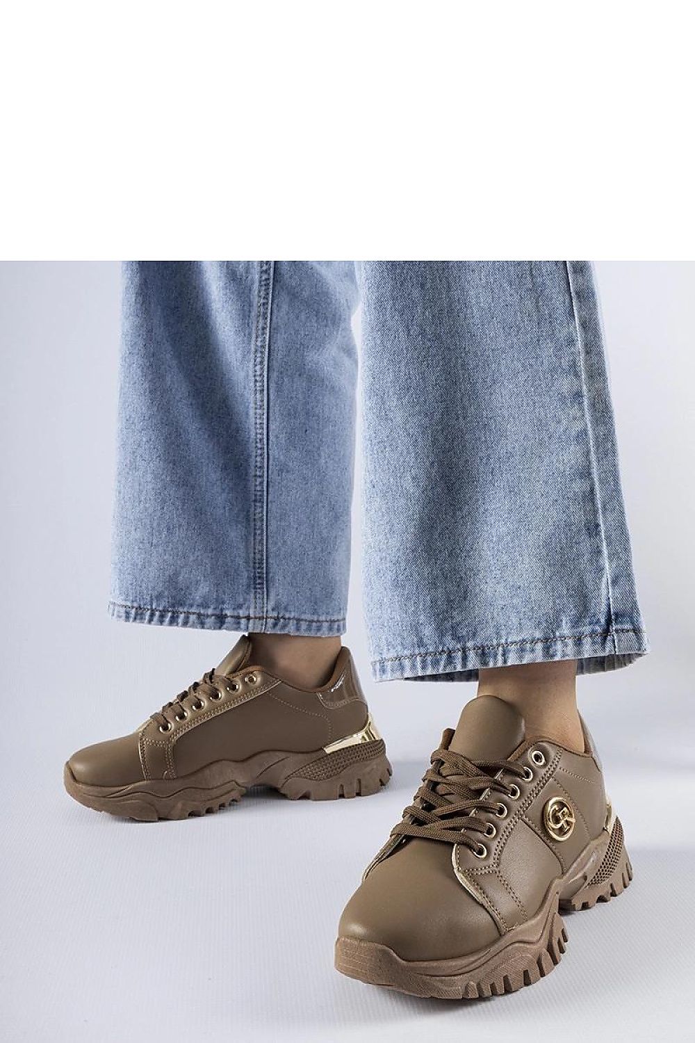   Brązowe sneakersy na masywnej podeszwie Arpaia - Solea 