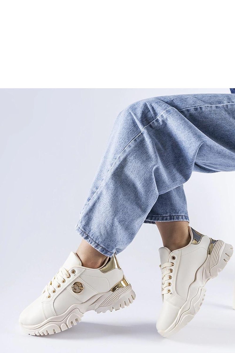   Beżowe sneakersy na masywnej podeszwie Arpaia - Solea 