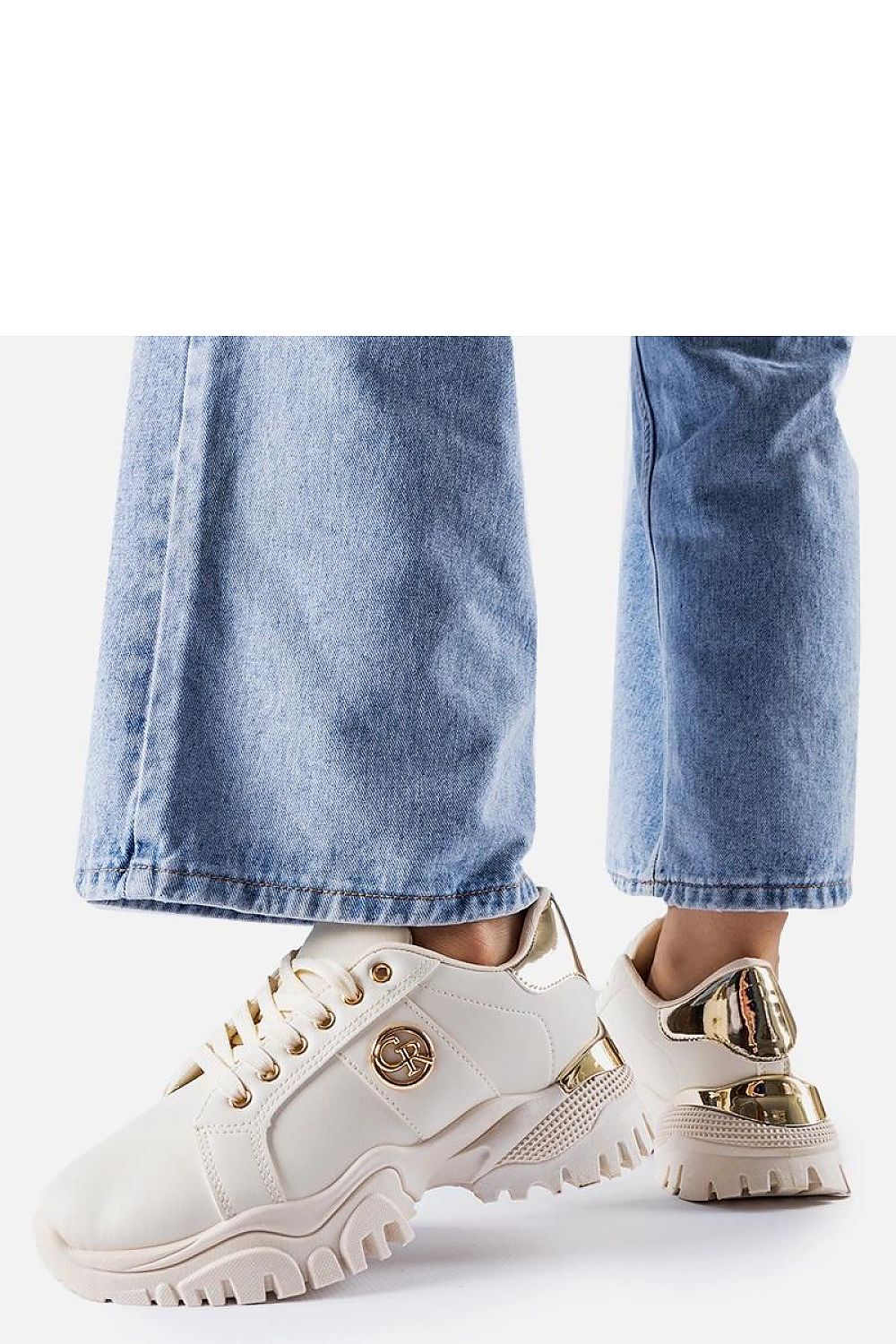   Beżowe sneakersy na masywnej podeszwie Arpaia - Solea 