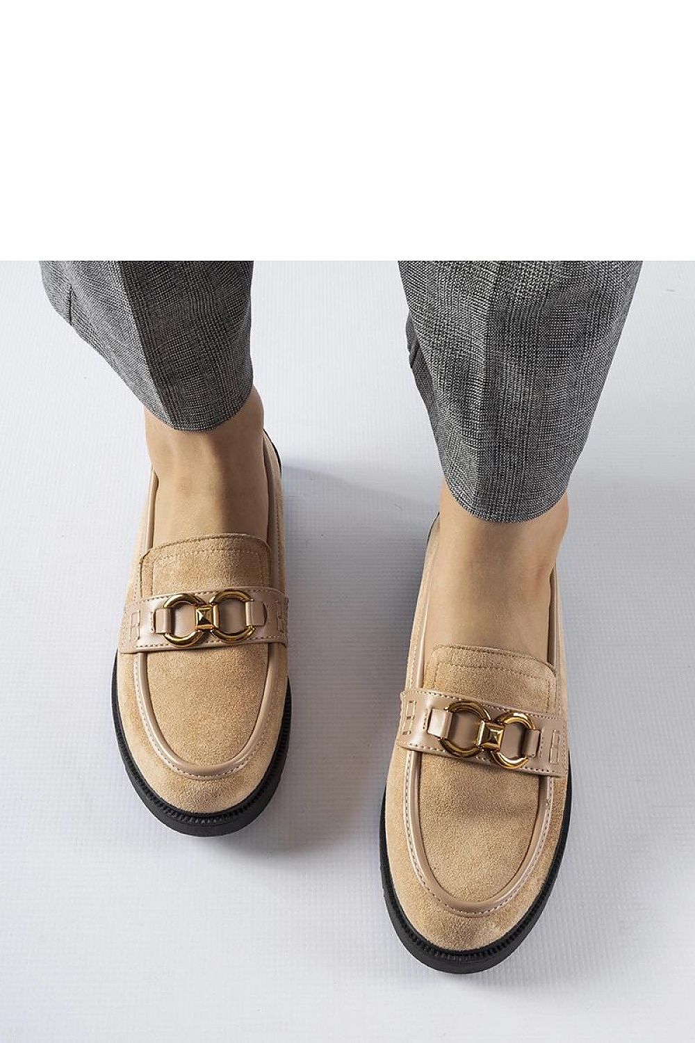   Beżowe mokasyny z klamerką Seggiano - Solea 