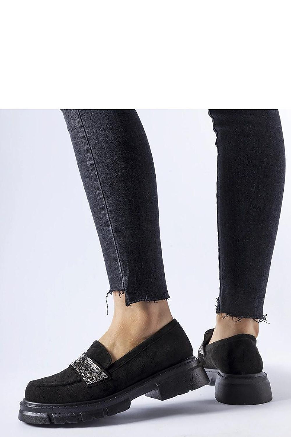   Czarne mokasyny z eko-zamszu Nicholls - Solea 