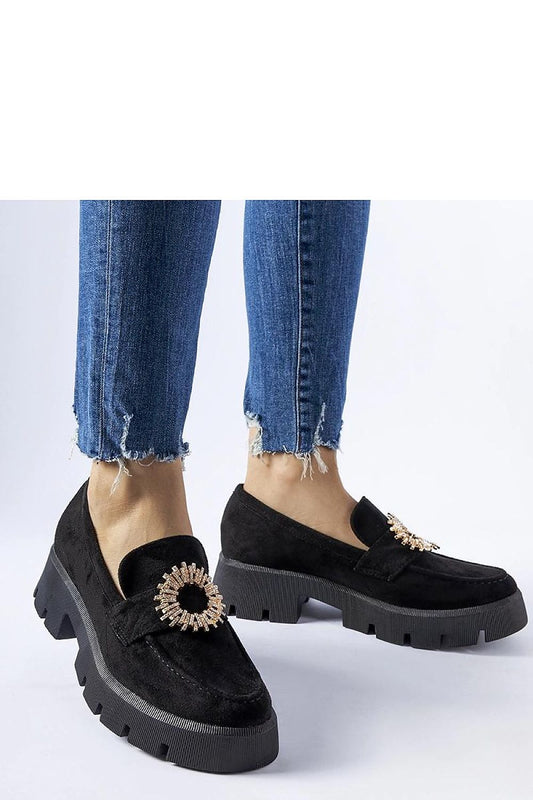   Czarne mokasyny ozdobione klamerką Stanislas - Solea 