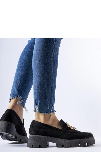   Czarne mokasyny ozdobione klamerką Stanislas - Solea 