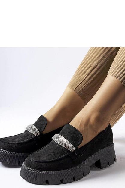   Czarne mokasyny na masywnej podeszwie Macario - Solea 