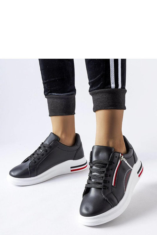   Czarne sneakersy na białej podeszwie Anaunia - Solea 