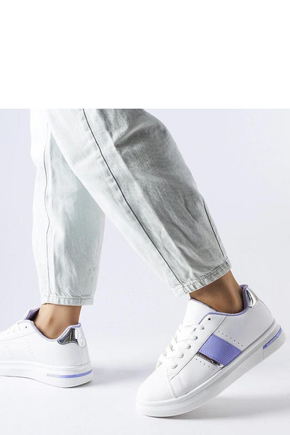   Białe sportowe buty z fioletowym akcentem Marei - Solea 