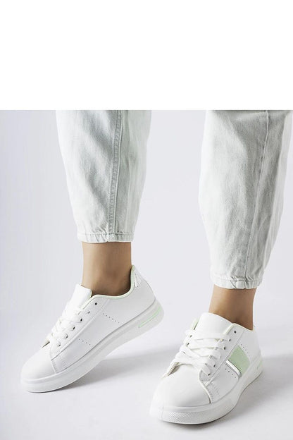   Białe sportowe buty z miętowymi dodatkami Marei - Solea 