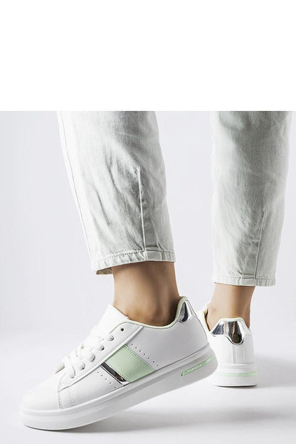  Białe sportowe buty z miętowymi dodatkami Marei - Solea 